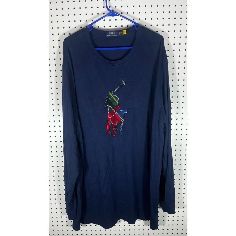 Polo Ralph Lauren pony plaid long sleeve sweatshirt size 2XLTALL